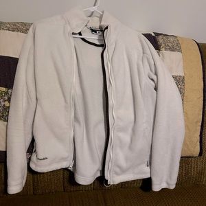 White Columbia zip-up sweatshirt